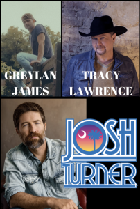 Read more about the article GREYLAN JAMES, TRACY LAWRENCE, JOSH TURNER SET FOR JULY 20
